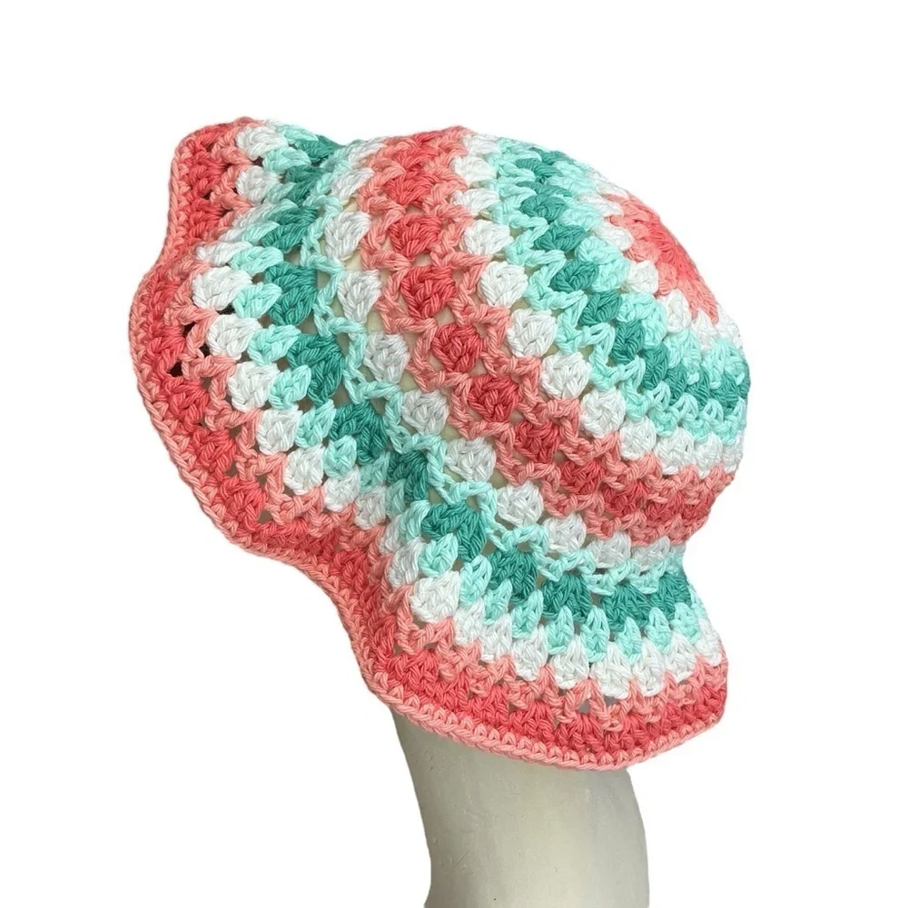 The Kelp Crochet Bucket Sun Hat Cotton Yarn Handcrafted Handmade by Seller - Picture 12 of 14